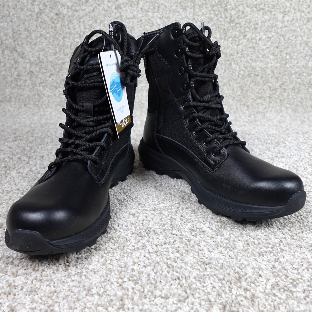 Yellowolf Tactical Boots Black Water Resistant Side Zip Combat YGT0005-ZJZ 9.5